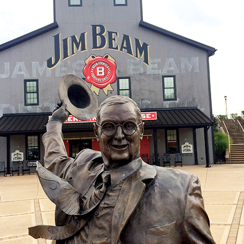 statue at Jim Beam distillery