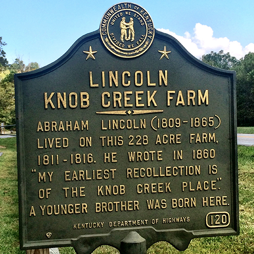 sign at Lincoln Knob Creek Farm